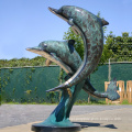 Hot Sale High Quality Outdoor Life Size brass dolphin statues